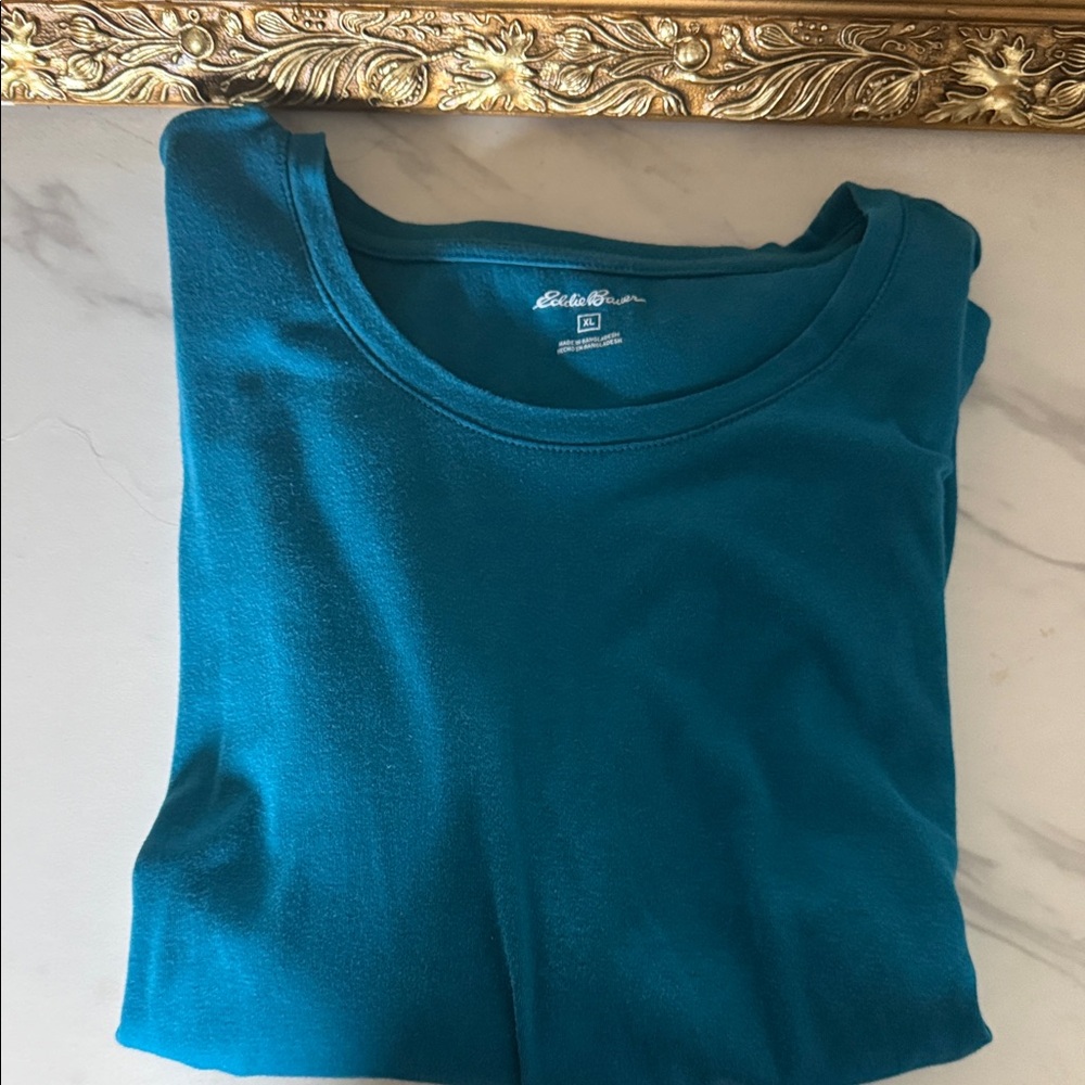 Eddie Bauer Women's Long Sleeve Top in Teal